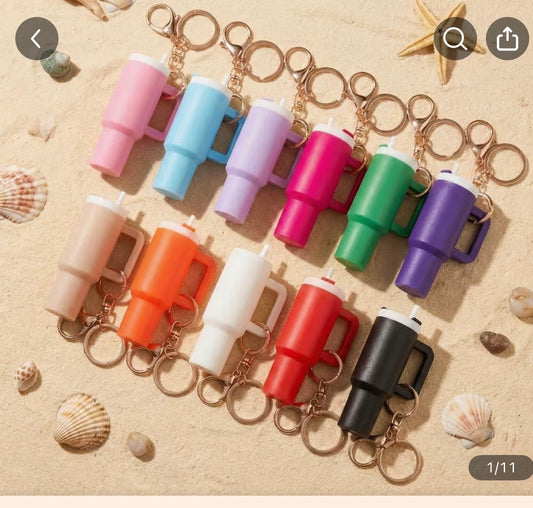 Mini Tumbler Purse Charm / Keychain